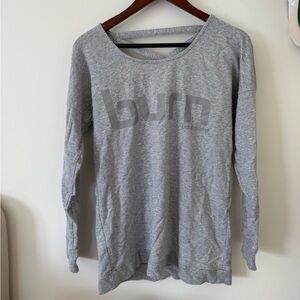Gray Crossover Burn Long Sleeve Sweatshirt